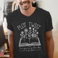 Plot Twist I'm Going To Be A Big Sister Literary Book Kids Men's V-Neck T-Shirt Plot Twist I'm Going To Be A Big Sister Literary Book Kids Men's V-Neck T-Shirt