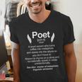 Poetry Poem Author Literature Book Lover Book Worm Poet Men's V-Neck T-Shirt
