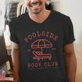 Poolside Book Club Summer Reading Book Lover Swimming Shirt Men Women Men's V-Neck T-Shirt
