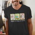 Preppy 100 Days Of School Goose Coffee Books Teacher Life Men's V-Neck T-Shirt Preppy 100 Days Of School Goose Coffee Books Teacher Life Men's V-Neck T-Shirt