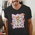 Preppy Coquette Bow Ghost Reading Books Halloween Book Men's V-Neck T-Shirt