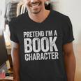 Pretend I'm A Book Character Shirt Adult Kids Costume Men's V-Neck T-Shirt Pretend I'm A Book Character Shirt Adult Kids Costume Men's V-Neck T-Shirt