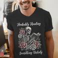 Probably Reading Something Unholy Book Lovers Men's V-Neck T-Shirt Probably Reading Something Unholy Book Lovers Men's V-Neck T-Shirt