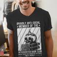 PROUDLY ANTI-SOCIAL MEMBER OF THE Introverted Book Club Men's V-Neck T-Shirt