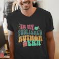 In My Published Author Era Cute Book Lover Writer Retro Tee Men's V-Neck T-Shirt