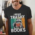 Raccoon Smutty Book Lover Spicy Romance Novels Women's Men's V-Neck T-Shirt Raccoon Smutty Book Lover Spicy Romance Novels Women's Men's V-Neck T-Shirt