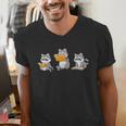 Raccoons Reading Books Raccoon Bookish Bookworm Raccoon Book Men's V-Neck T-Shirt Raccoons Reading Books Raccoon Bookish Bookworm Raccoon Book Men's V-Neck T-Shirt