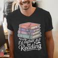 Rather Be Reading Book Lover Stack Men's V-Neck T-Shirt
