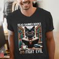 Read Banned Books Drink Coffee Fight Evil Book Reader Lovers Men's V-Neck T-Shirt