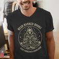 Read Banned Books Gain Forbidden Knowledge Skeleton Men's V-Neck T-Shirt Read Banned Books Gain Forbidden Knowledge Skeleton Men's V-Neck T-Shirt