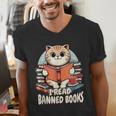 I Read Banned Books Shirt Cat Lover Bookworm Reader Men Women Kids Men's V-Neck T-Shirt I Read Banned Books Shirt Cat Lover Bookworm Reader Men Women Kids Men's V-Neck T-Shirt