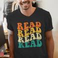 Read Read Read Read Book Lover Reading Bookworm Reader Men's V-Neck T-Shirt