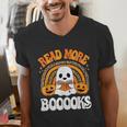 Read More Books Booooks Ghost Pumpkin Cute Teacher Halloween Men's V-Neck T-Shirt Read More Books Booooks Ghost Pumpkin Cute Teacher Halloween Men's V-Neck T-Shirt