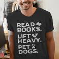 Read Books Lift Heavy Pet Dogs Men's V-Neck T-Shirt Read Books Lift Heavy Pet Dogs Men's V-Neck T-Shirt