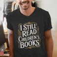 I Still Read Childrens Books First Day Of School Kid Reading Men's V-Neck T-Shirt