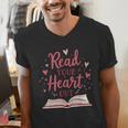 Read Your Heart Out Book Escape Into Stories Men's V-Neck T-Shirt