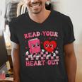Read Your Heart Out Cute Reading Book Lover Men's V-Neck T-Shirt