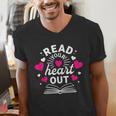 Read Your Heart Out Cute Teacher Women Book Lovers Men's V-Neck T-Shirt Read Your Heart Out Cute Teacher Women Book Lovers Men's V-Neck T-Shirt