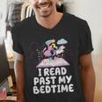 I Read Past My Bedtime Reading Unicorn Book Lover Men's V-Neck T-Shirt I Read Past My Bedtime Reading Unicorn Book Lover Men's V-Neck T-Shirt