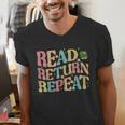 Read Return Repeat Read Reading Book Librarian Men Women Men's V-Neck T-Shirt