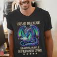 I Read Because Roasting People Is Frowned Upon Dragons Books Men's V-Neck T-Shirt
