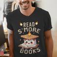 Read S'More Book Marshmallow Book Reading Lover Men's V-Neck T-Shirt Read S'More Book Marshmallow Book Reading Lover Men's V-Neck T-Shirt