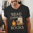 Read S'More Books Campfire Reading Book Lovers Camper Men's V-Neck T-Shirt