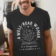 A Well Read Woman Book Lover Literary Quote Men's V-Neck T-Shirt