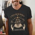 A Well Read Woman Is A Dangerous Creature Reading Book Lover Men's V-Neck T-Shirt
