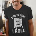 Reader Librarian Library This Is How I Roll Book Cart Meme Men's V-Neck T-Shirt Reader Librarian Library This Is How I Roll Book Cart Meme Men's V-Neck T-Shirt