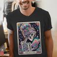 The Reader Tarot Card Women Book Lover Librarian Read Men's V-Neck T-Shirt The Reader Tarot Card Women Book Lover Librarian Read Men's V-Neck T-Shirt