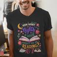 Reading 6 7 Meme Six Seven Cozy Book Lover Teacher Men's V-Neck T-Shirt