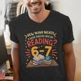 Reading 6 7 Six Seven Meme Slang Teacher Book Lover Men's V-Neck T-Shirt