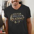 Reading 6–7 Teacher Librarian English Book Lover Quote Men's V-Neck T-Shirt Reading 6–7 Teacher Librarian English Book Lover Quote Men's V-Neck T-Shirt