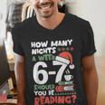 Reading 67 Meme English Teacher Christmas Book Lover Men's V-Neck T-Shirt