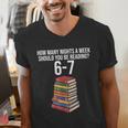 Reading Book Teacher 67 Six Seven Meme Men's V-Neck T-Shirt Reading Book Teacher 67 Six Seven Meme Men's V-Neck T-Shirt