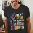 Reading Bookish Dragon Fantasy Men's V-Neck T-Shirt