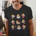 Reading Cupids Books Valentine's Day Teachers Book Lovers Men's V-Neck T-Shirt