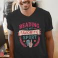 Reading Is My Favorite Sport Book Lover Keepsake For Women Men's V-Neck T-Shirt