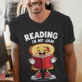 Reading Is My Jam I Love To Read Books Men's V-Neck T-Shirt