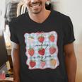 Reading Is My Jam Preppy Stawberry Bookworm Book Lover Nerd Men's V-Neck T-Shirt