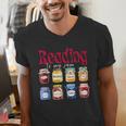 Reading Is My Jam Teacher Student Book Lovers Men's V-Neck T-Shirt Reading Is My Jam Teacher Student Book Lovers Men's V-Neck T-Shirt