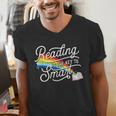 Reading Is The Key To Smart Book Lover Bookworm Reader Men's V-Neck T-Shirt