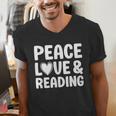 Reading I Love Books And Reading Men's V-Neck T-Shirt Reading I Love Books And Reading Men's V-Neck T-Shirt