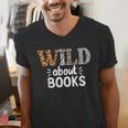 Reading Lover Wild About Books Reading Books And Bookworm Men's V-Neck T-Shirt Reading Lover Wild About Books Reading Books And Bookworm Men's V-Neck T-Shirt