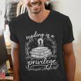 Reading Is A Privilege Vintage Reading Lover Books Men's V-Neck T-Shirt