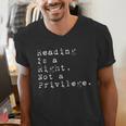 Reading Is a Right Not a Privilege Banned Books Men's V-Neck T-Shirt