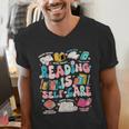 Reading Is Self-Care Book Lover Teacher Student Men Women Men's V-Neck T-Shirt Reading Is Self-Care Book Lover Teacher Student Men Women Men's V-Neck T-Shirt