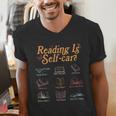 Reading Is Self Care Mental Health Read More Book Men's V-Neck T-Shirt Reading Is Self Care Mental Health Read More Book Men's V-Neck T-Shirt