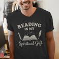 Reading Is My Spiritual Present Book Lover Reader Men's V-Neck T-Shirt Reading Is My Spiritual Present Book Lover Reader Men's V-Neck T-Shirt